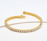 Fire Light Sterling silver Goldclad Lab Grown Diamond Tennis Bracelet, 6-3/4"